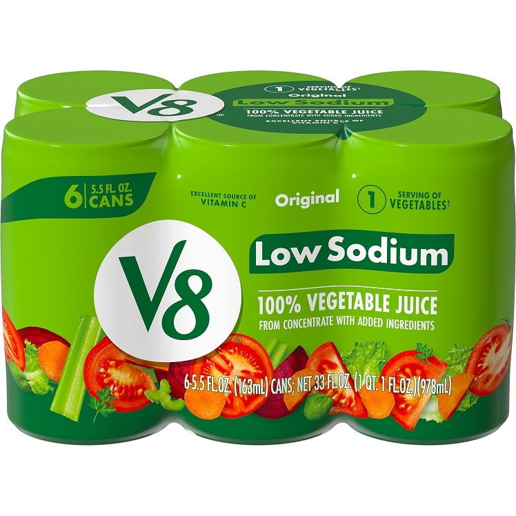 CAMPBELL'S V-8 VEGETABLE JUICE LOW SODIUM