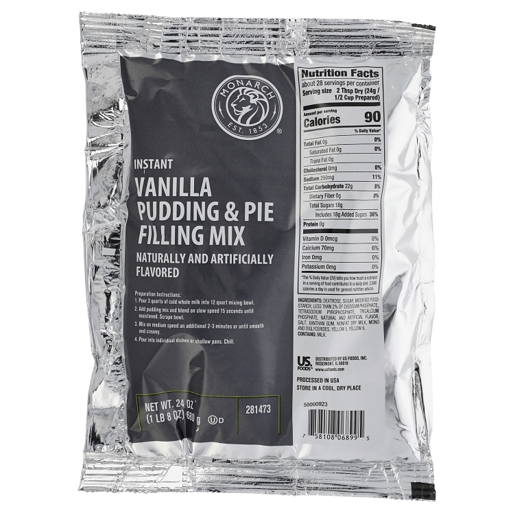 MONARCH VANILLA PUDDING & PIE FILLING MIX
