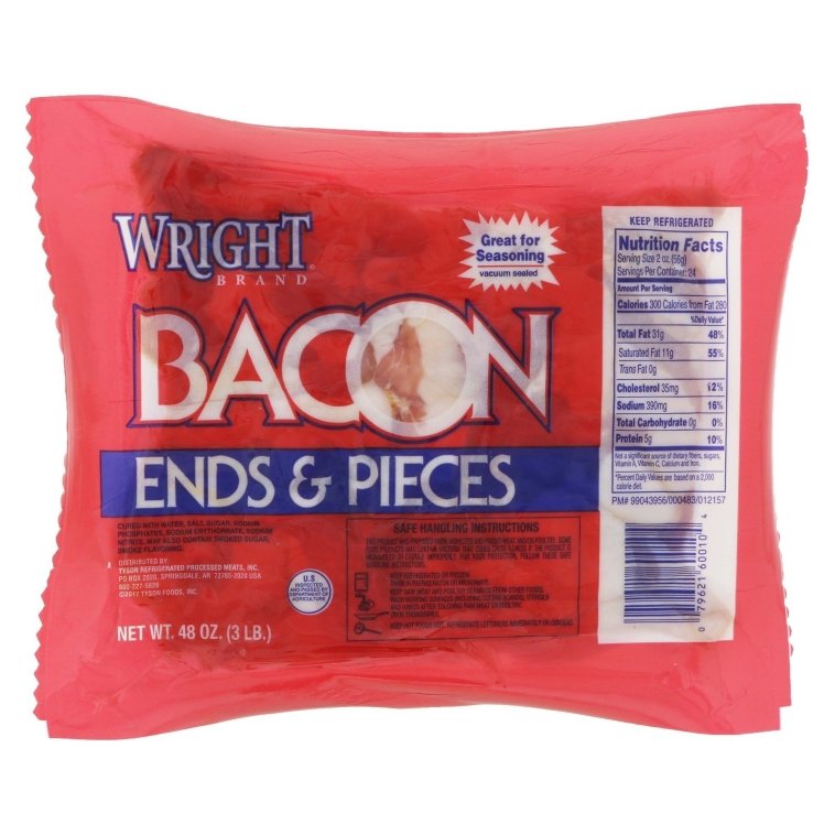 Cured Raw Bacon Pieces