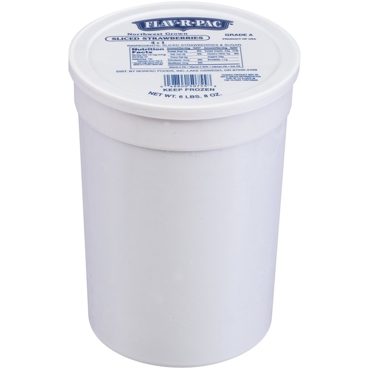 FLAV-R-PAC SWEETENED FROZEN SLICED STRAWBERRIES