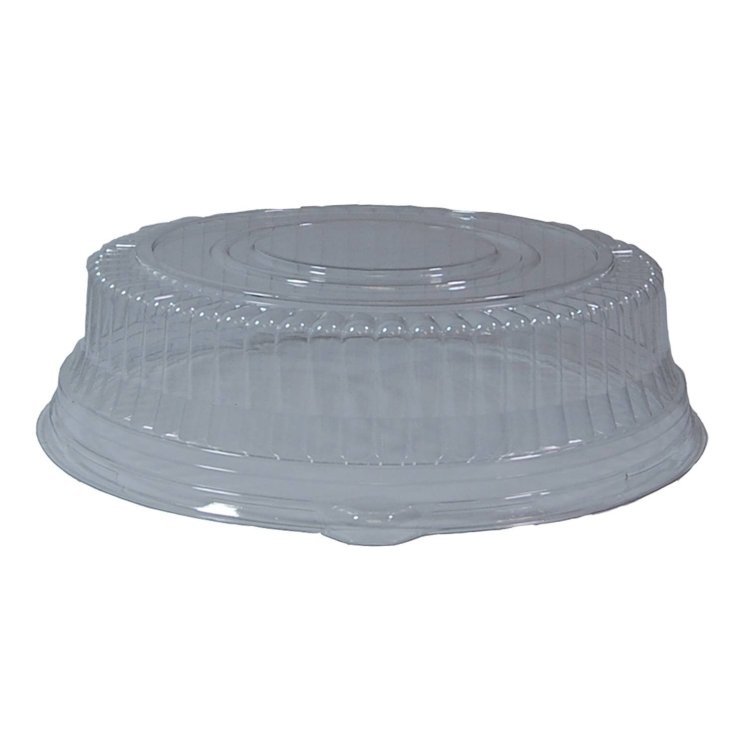 SABERT CLEAR HIGH DOME LID FOR 12 ROUND PLATTER