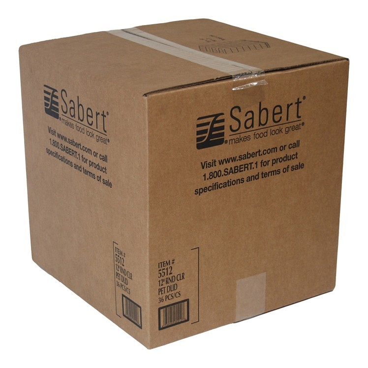 SABERT CLEAR HIGH DOME LID FOR 12 ROUND PLATTER