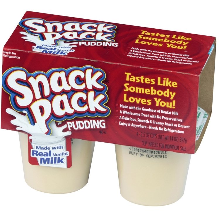 HUNT'S PUDDING, VANILLA SINGLE SERVE CUP SHELF