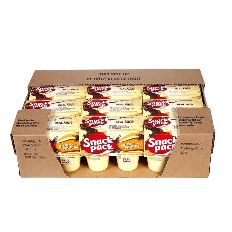 HUNT'S PUDDING, VANILLA SINGLE SERVE CUP SHELF