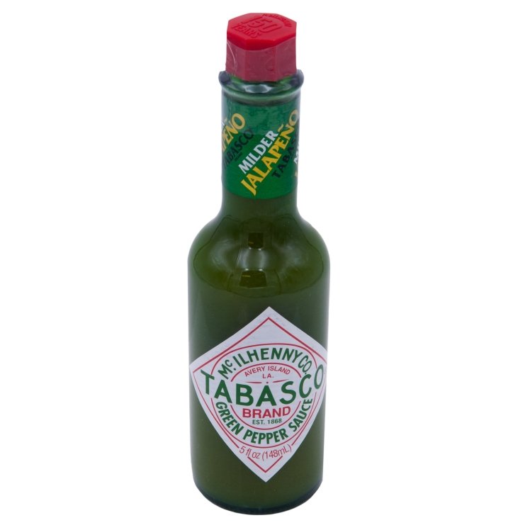 TABASCO SAUCE, HOT JALAPENO GREEN GLASS BOTTLE