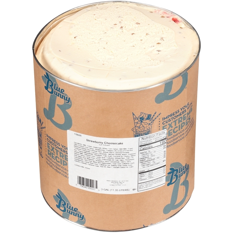 BLUE BUNNY STRAWBERRY CHEESECAKE ICE CREAM