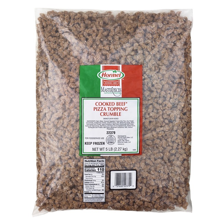 HORMEL COOKED BEEF CRUMBLE TOPPING FOR PIZZA
