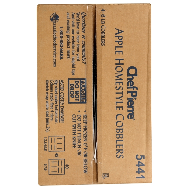 CHEFPIERRE APPLE COBBLER 4CT/96OZ FROZEN