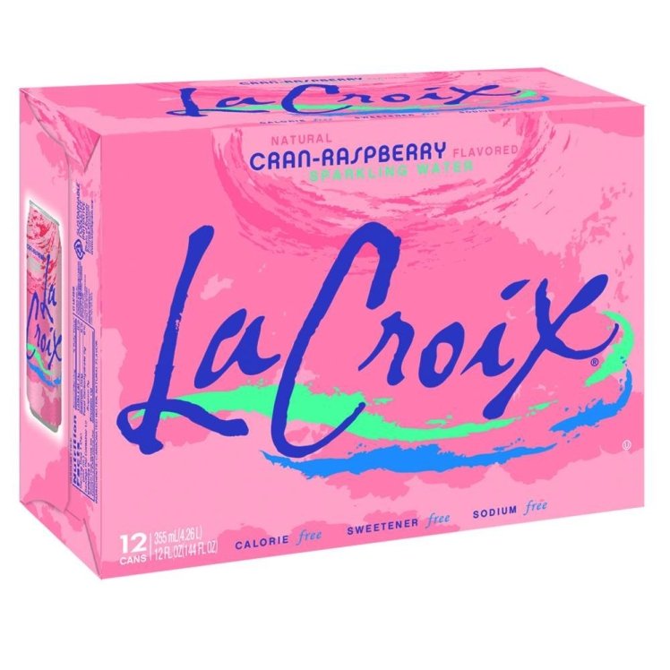 LA CROIX WATER NATURAL SPARKLING WATER CRANBERRY RASPBERRY FLAVOR