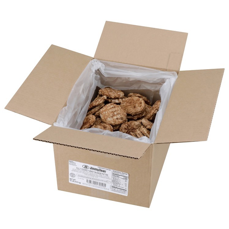 JIMMY DEAN COOKED TURKEY SAUSAGE PATTIES 1.25 OZ
