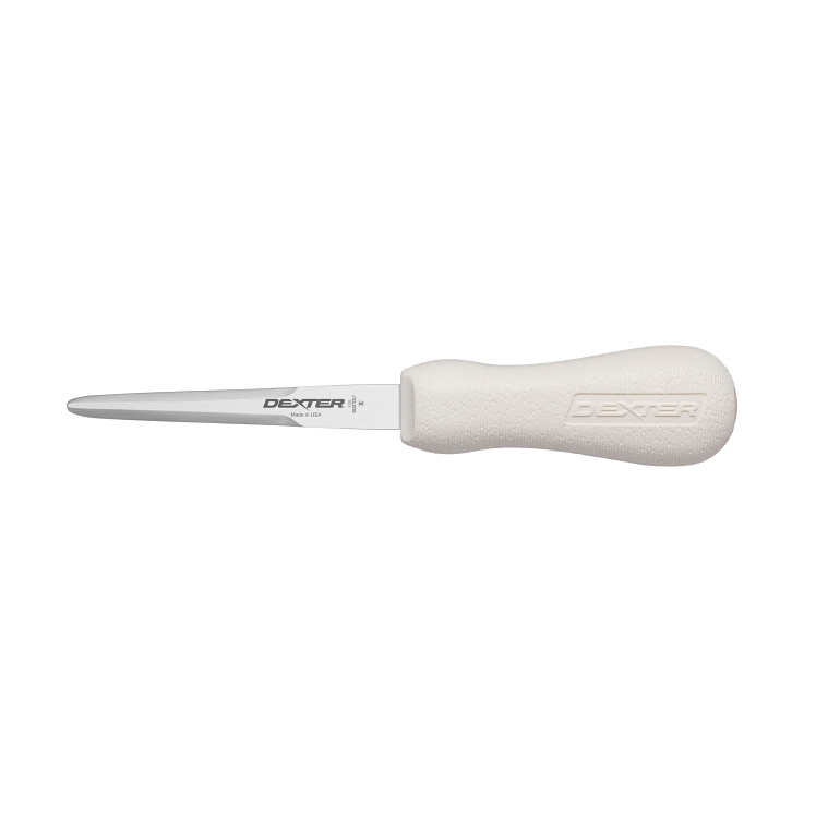 KNIFE, OYSTR 4  S/S WHT PLST