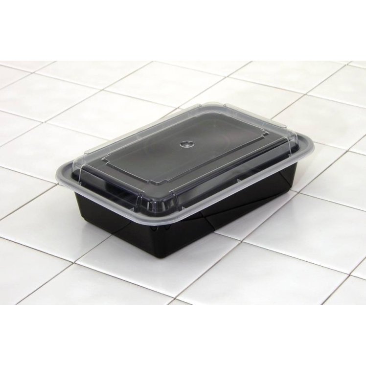 NEWSPRING 38 OZ BLACK MICROWAVE CONTAINER WITH LID