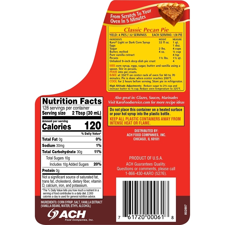 KARO LIGHT CORN SYRUP RED LABEL