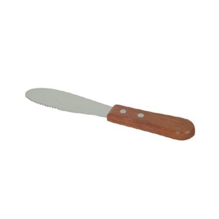 THUNDER GROUP SANDWICH SPREADER STAINLESS STEEL WOOD HANDLE 7 INCHES