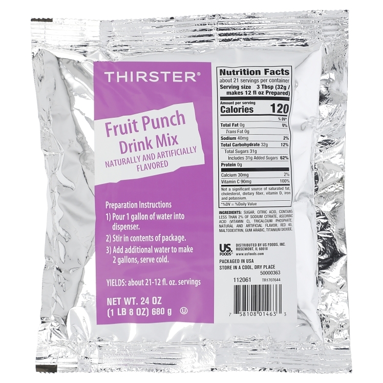 THIRSTER FRUIT PUNCH DRINK MIX
