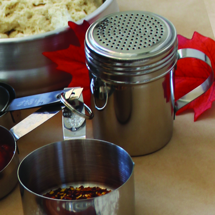 SUPERIOR / CES SHAKER DREDGE 10 OUNCE STAINLESS STEEL WITH HANDLE