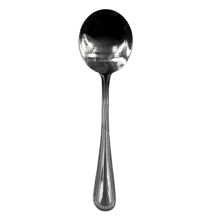 SPOON, BOUILLON PEBBLES 18/0 S/S