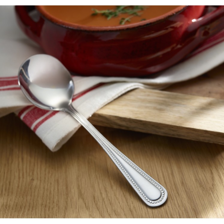 SPOON, BOUILLON PEBBLES 18/0 S/S