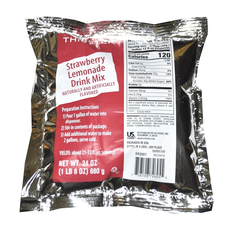 THIRSTER STRAWBERRY LEMONADE DRINK MIX