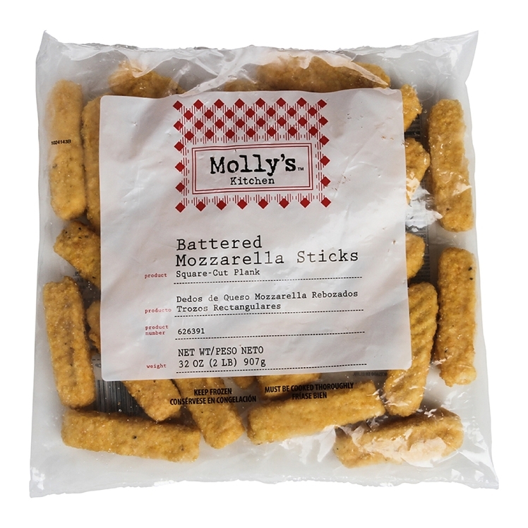 MOLLY'S KITCHEN BATTERED MOZZARELLA CHEESE STICKS