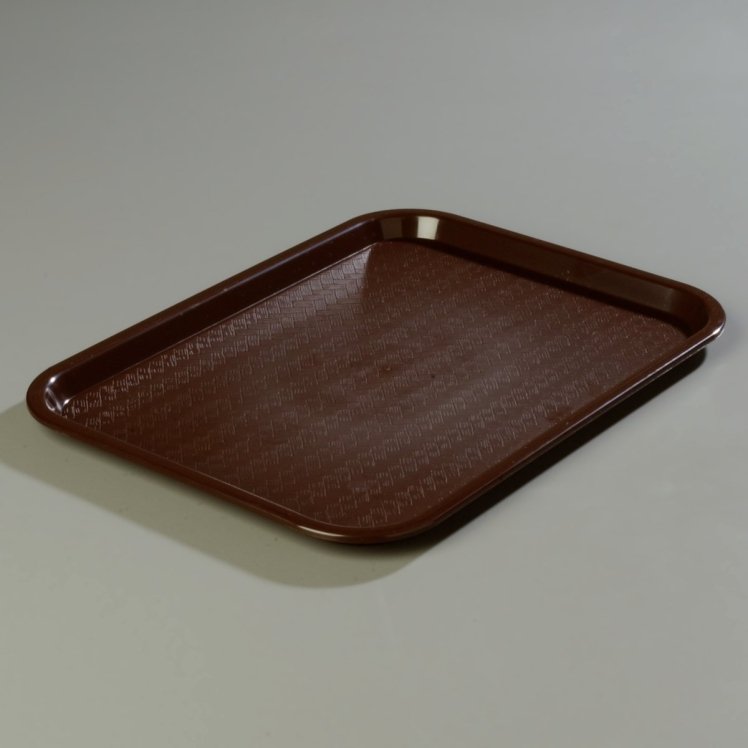 CARLISLE FOODSERVICE PRODUCTS TRAY, CAF&Atilde;? 14X18 POLYPROPYLENE DARK BROWN NON-SKID RETAIL PACK