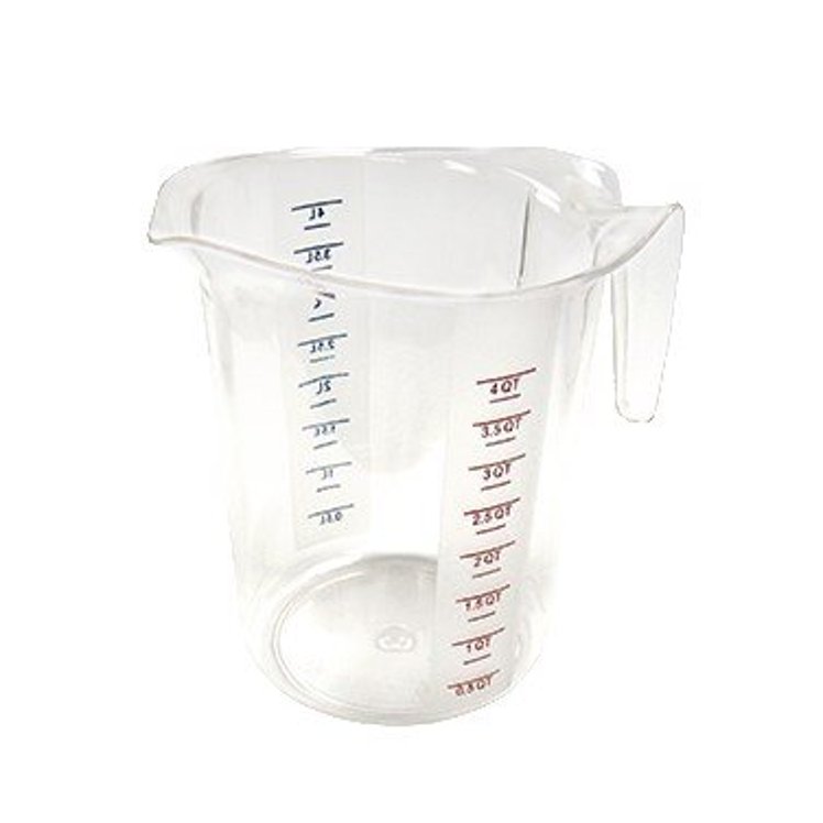 WINCO MEASURE CUP 4 QUART POLYCARBONATE CLEAR