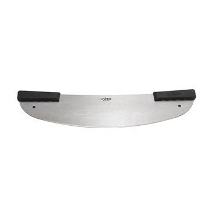 KNIFE, PIZZA ROCKER 20 S/S TWIN BLACK PLASTIC HANDLE