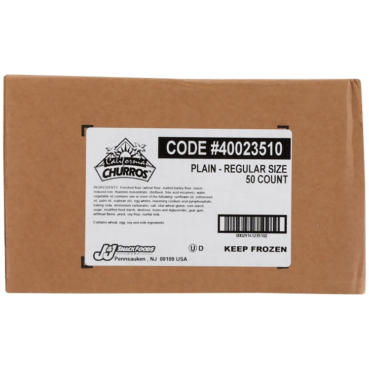 HOLA CHURROS CHURRO PLAIN 10 INCHES SINGLE SERVING FROZEN