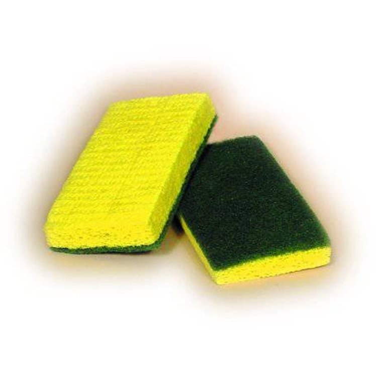SCRUBBLE ACS GREEN YELLOW SCRUBBER SPONGE 6 X 3.5 INCH