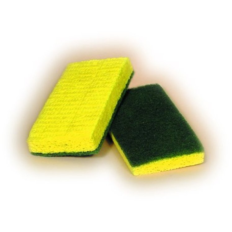 SCRUBBLE ACS GREEN YELLOW SCRUBBER SPONGE 6 X 3.5 INCH
