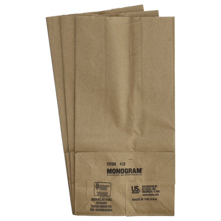 BAG, C-OUT 4 LB PAPR KRAFT BRN