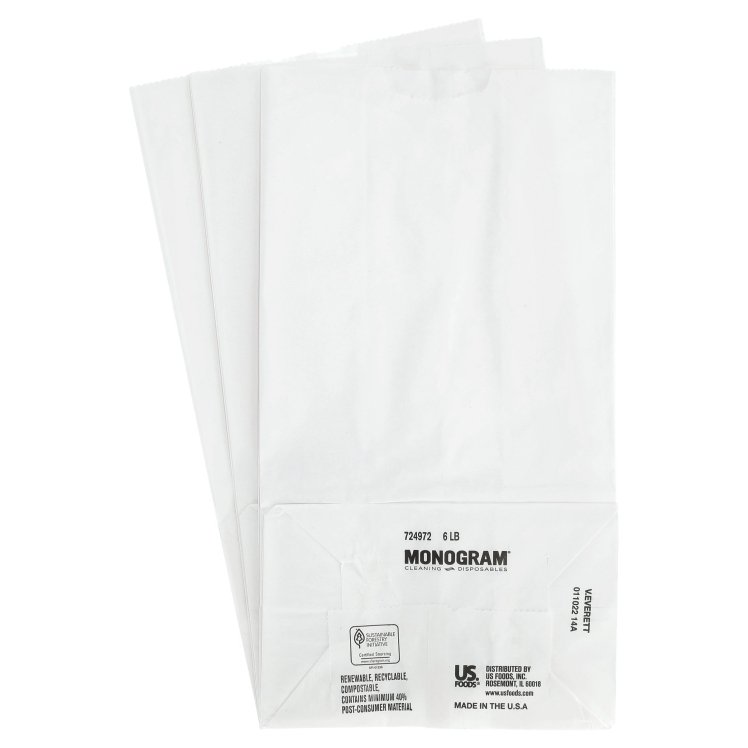 BAG, C-OUT 6 LB PAPR WHT