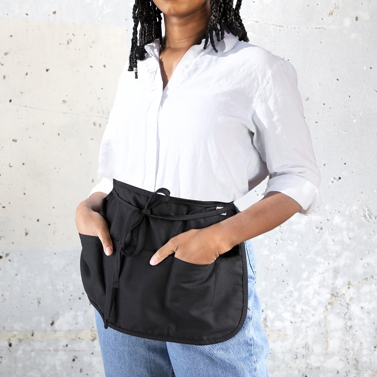 APRON, WAIST COTN BLK RVSBL 3