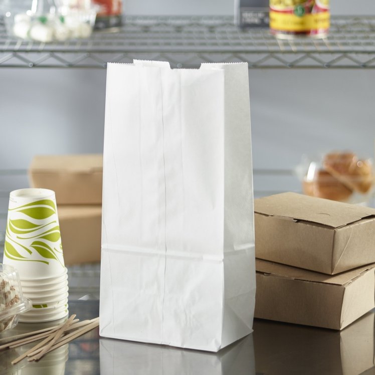 BAG, C-OUT 16 LB PAPR WHT