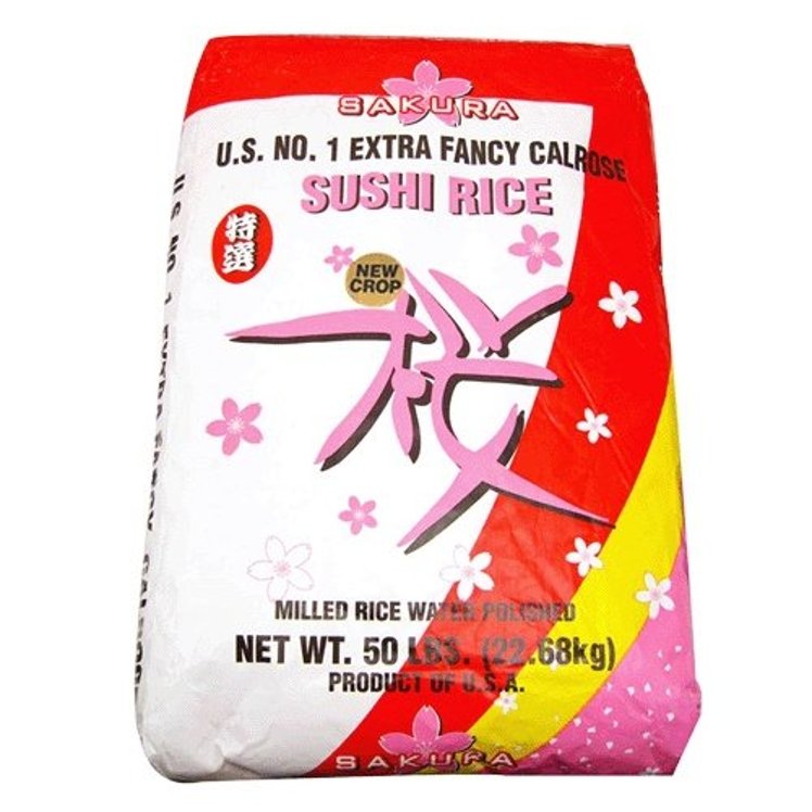 SAKURA SUSHI RICE RICE, WHITE CALROSE SUSHI MEDIUM