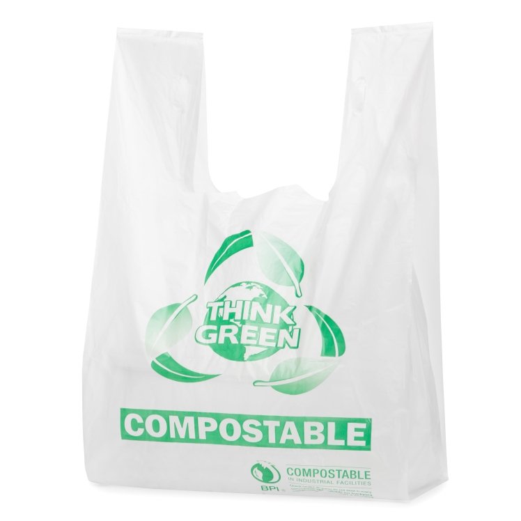 MONOGRAM 11.5X7X21 COMPOSTABLE T-SHIRT BAG
