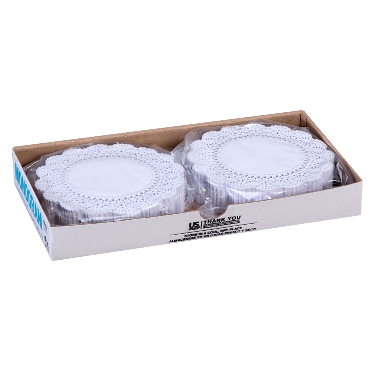 MONOGRAM DOILY, PAPER 6 ROUND COATED