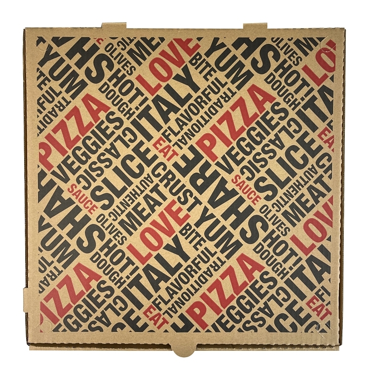 MONOGRAM 16 INCH BLACK KRAFT PIZZA BOX