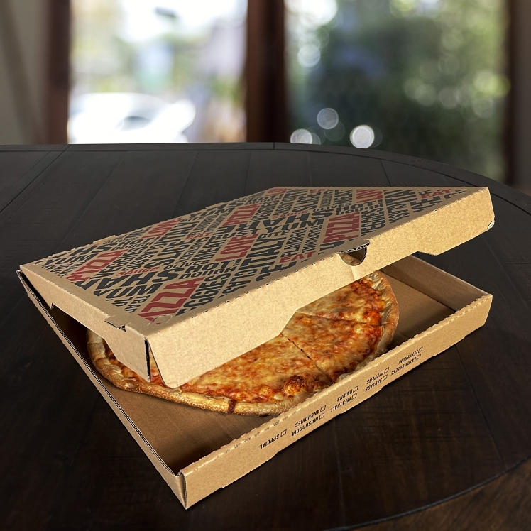MONOGRAM 16 INCH BLACK KRAFT PIZZA BOX