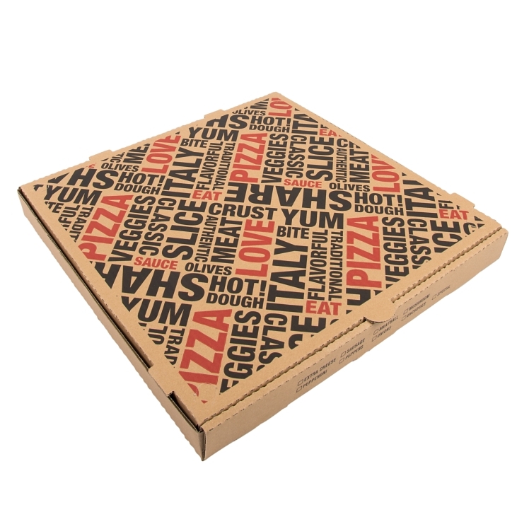 MONOGRAM 16 INCH BLACK KRAFT PIZZA BOX