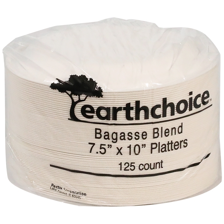 PACTIV EARTHCHOICE 7.5 X 10 INCH MOLDED FIBER PLATTER