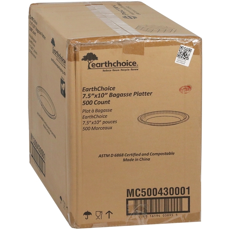 PACTIV EARTHCHOICE 7.5 X 10 INCH MOLDED FIBER PLATTER