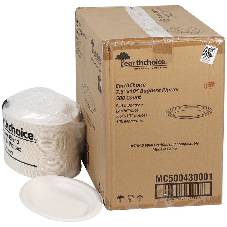 PACTIV EARTHCHOICE 7.5 X 10 INCH MOLDED FIBER PLATTER