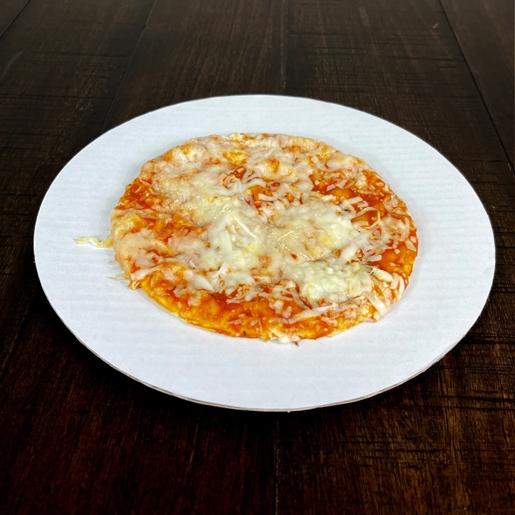 MONOGRAM CIRCLE PIZZA 10 INCH CORRUGATED WHITE