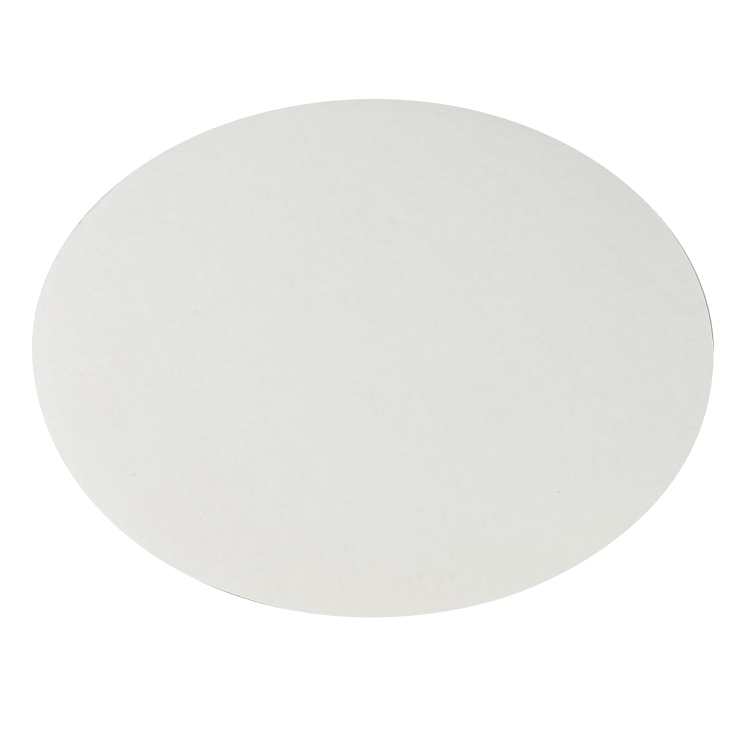 MONOGRAM CIRCLE PIZZA 10 INCH CORRUGATED WHITE