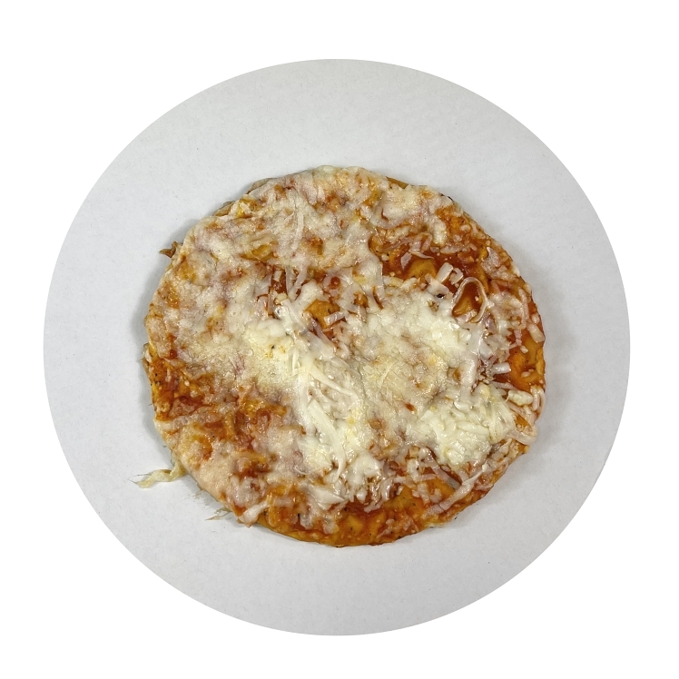 MONOGRAM CIRCLE PIZZA 10 INCH CORRUGATED WHITE