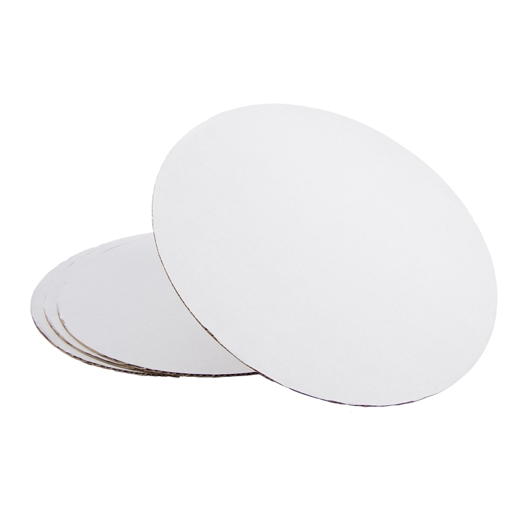 MONOGRAM CIRCLE, PIZZA 12 INCH CORRUGATED WHITE