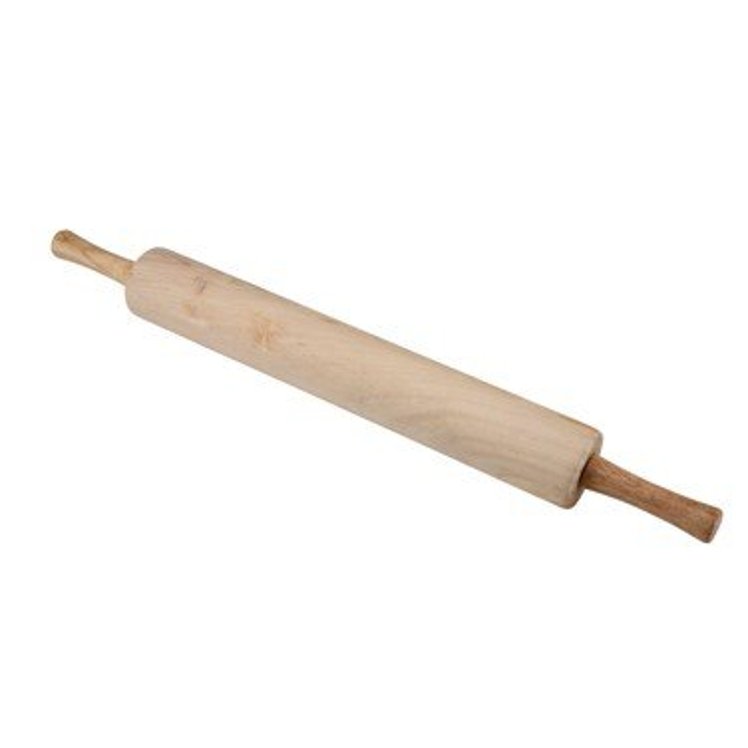 WINCO BARREL ROLLING PIN 13 INCH WOOD NATURAL ROUND