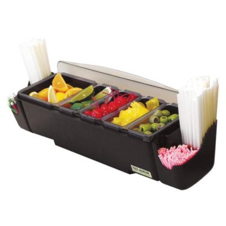 SAN JAMAR HOLDER, CONDIMENT 5 COMPARTMENT PLASTIC