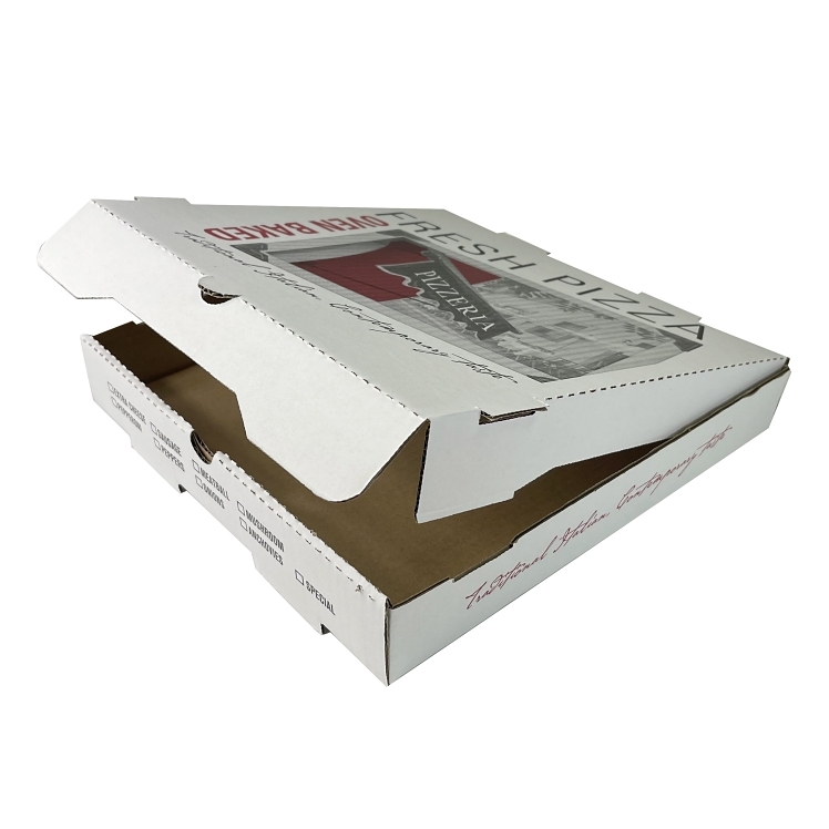 MONOGRAM BOX, PIZZA 12 B FLUTE WITH KRAFT CAFITLN